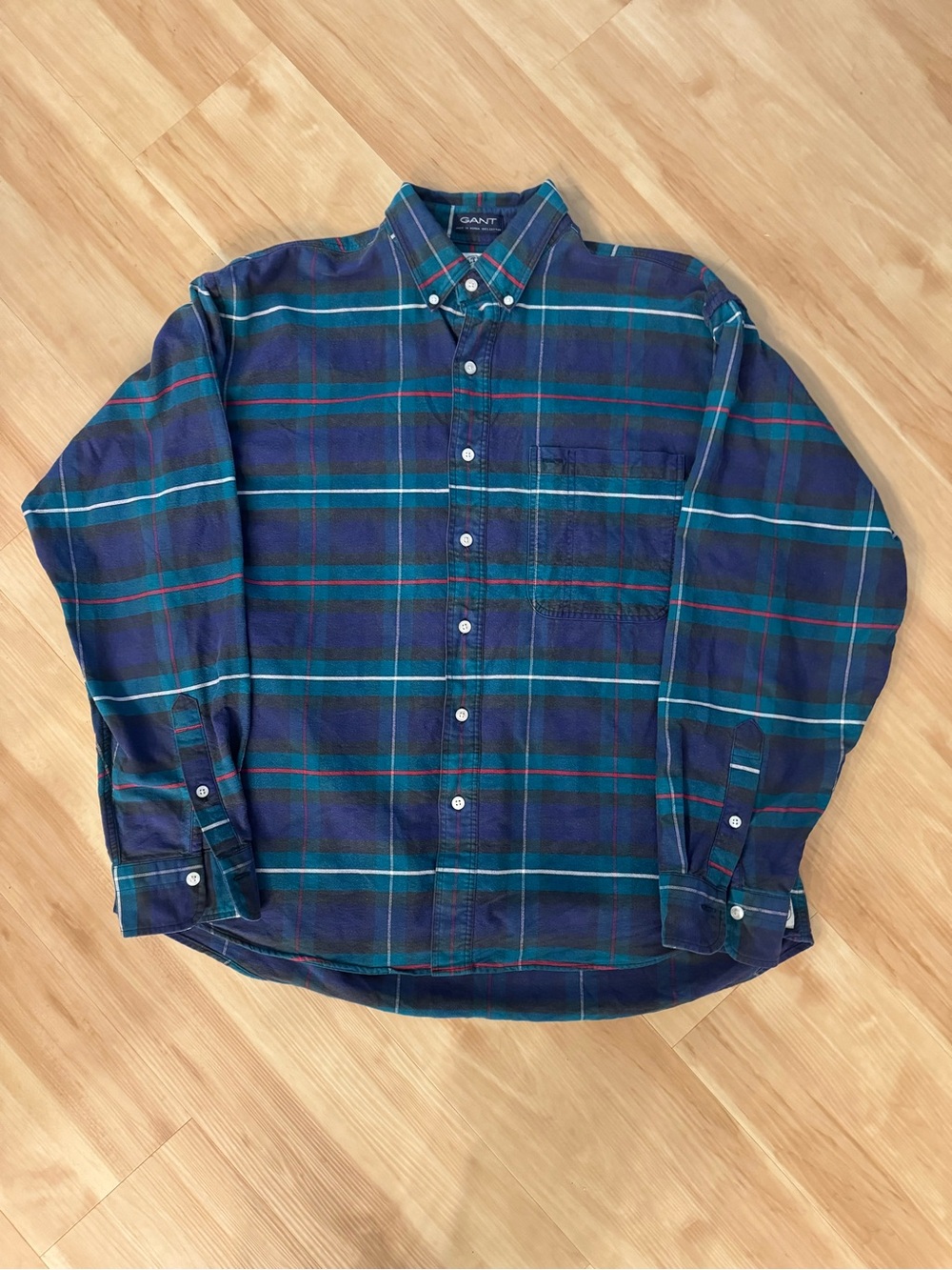 Vintage 90s Gant Salty Dog Plaid Flannel Shirt